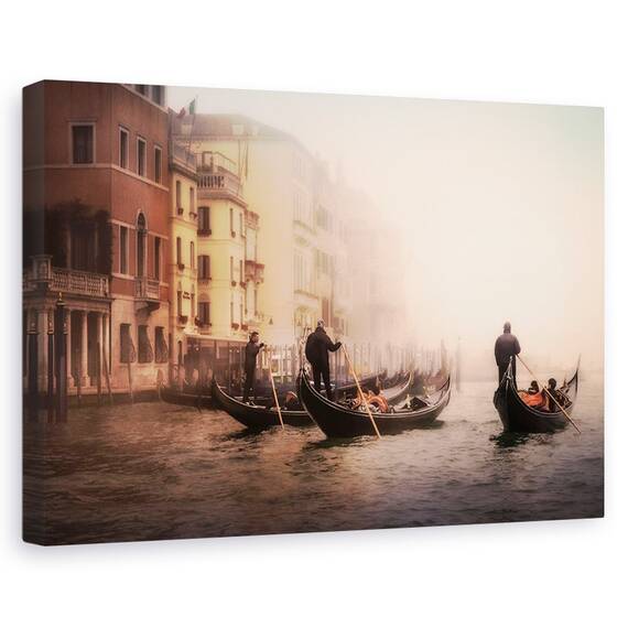 Tablou Canvas - Venetia In Ceata, Marime: 40 x 60 cm - - Roveli