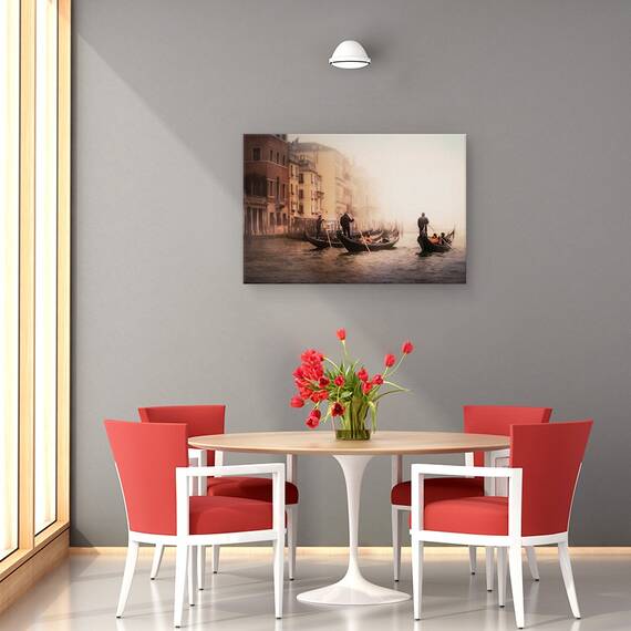 Tablou Canvas - Venetia In Ceata, Marime: 40 x 60 cm - 4- Roveli