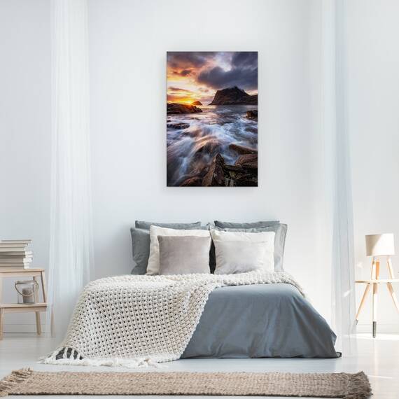 Tablou Canvas - Apus Pe Coasta De Nord, Marime: 40 x 60 cm - 3- Roveli