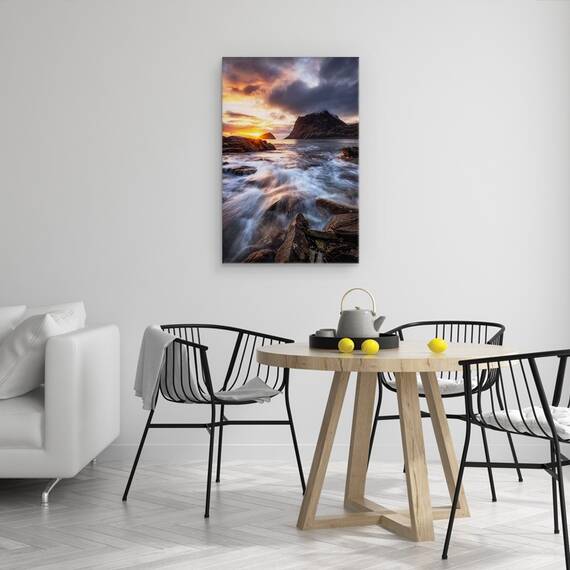 Tablou Canvas - Apus Pe Coasta De Nord, Marime: 40 x 60 cm - 4- Roveli