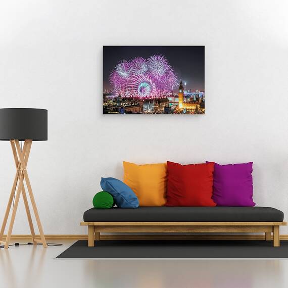 Tablou Canvas - Artificii De Anul Nou, Marime: 40 x 60 cm - 2- Roveli
