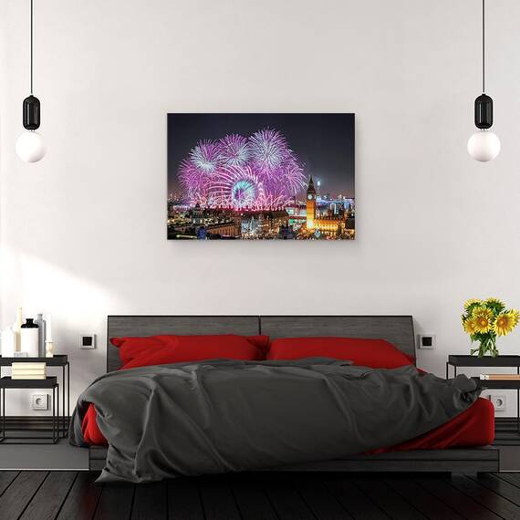 Tablou Canvas - Artificii De Anul Nou, Marime: 40 x 60 cm - 3- Roveli