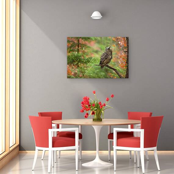 Tablou Canvas - Bufnita Euroasiatica, Marime: 40 x 60 cm - 4- Roveli