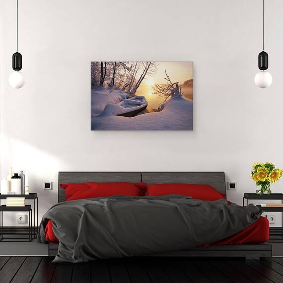 Tablou Canvas - Dimineata In Shatura, Marime: 40 x 60 cm - 3- Roveli