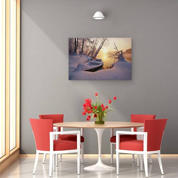 Tablou Canvas - Dimineata In Shatura, Marime: 40 x 60 cm - 4- Roveli
