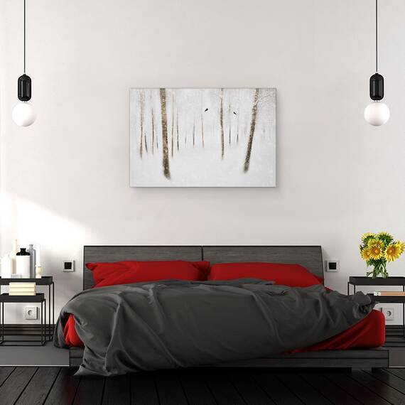 Tablou Canvas - Mesteceni In Iarna, Marime: 40 x 60 cm - 3- Roveli