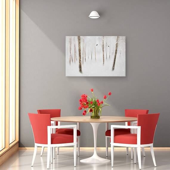 Tablou Canvas - Mesteceni In Iarna, Marime: 40 x 60 cm - 4- Roveli