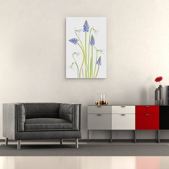 Tablou Canvas - Muscari Si Galanthus, Marime: 40 x 60 cm - 2- Roveli