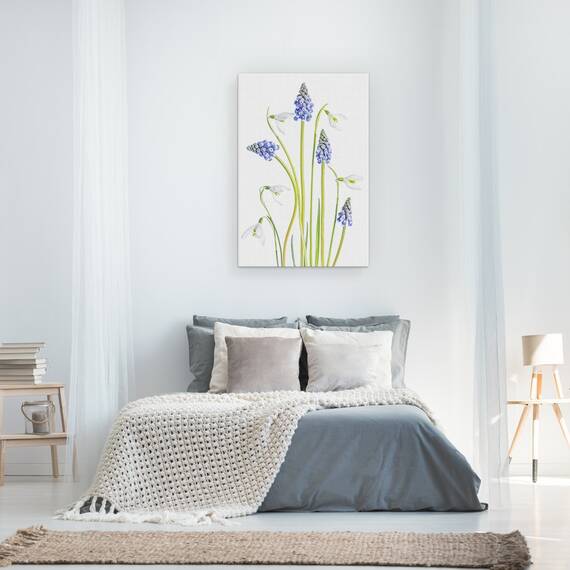 Tablou Canvas - Muscari Si Galanthus, Marime: 40 x 60 cm - 3- Roveli