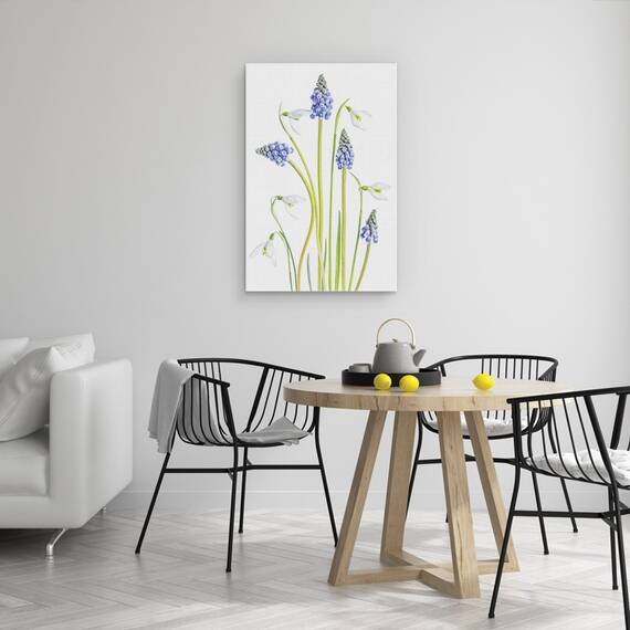 Tablou Canvas - Muscari Si Galanthus, Marime: 40 x 60 cm - 4- Roveli