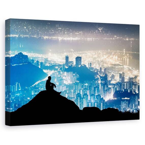 Tablou Canvas - Observand Orasul, Marime: 40 x 60 cm - - Roveli
