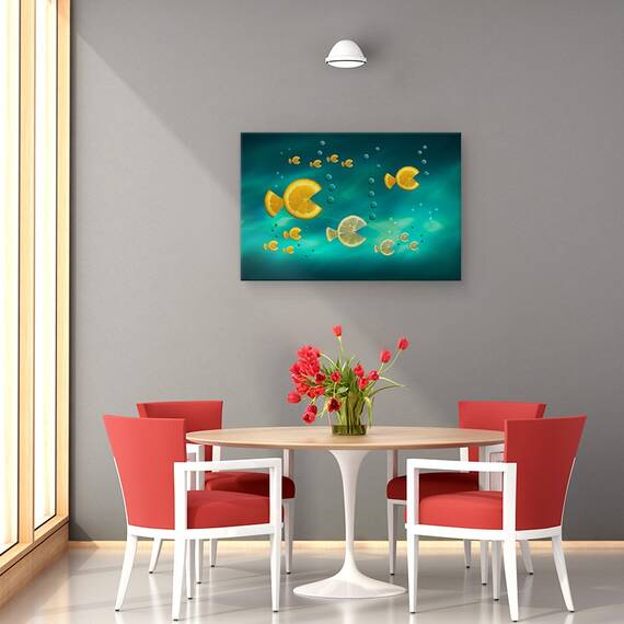 Tablou Canvas - Peste In Mare, Marime: 40 x 60 cm - 4- Roveli