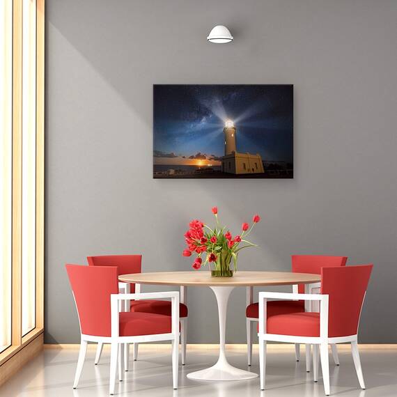 Tablou Canvas - Rasaritul Lunii Si Farul, Marime: 40 x 60 cm - 4- Roveli