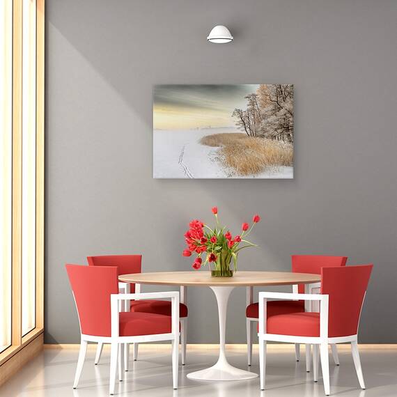 Tablou Canvas - Dimineata Cetoasa De Iarna, Marime: 40 x 60 cm - 4- Roveli