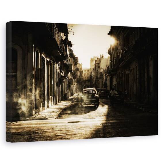 Tablou Canvas - Dimineata Mistica In Havana, Marime: 40 x 60 cm - - Roveli