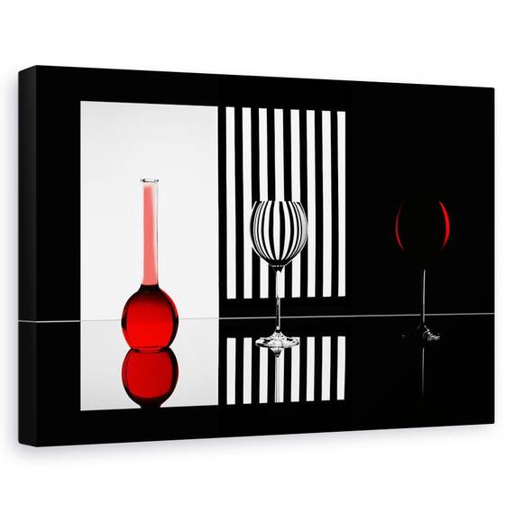 Tablou Canvas - Doar Rosu, Marime: 40 x 60 cm - - Roveli