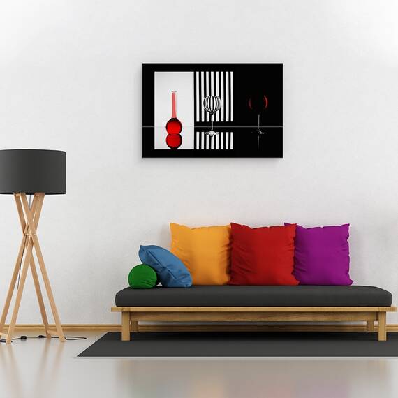 Tablou Canvas - Doar Rosu, Marime: 40 x 60 cm - 2- Roveli