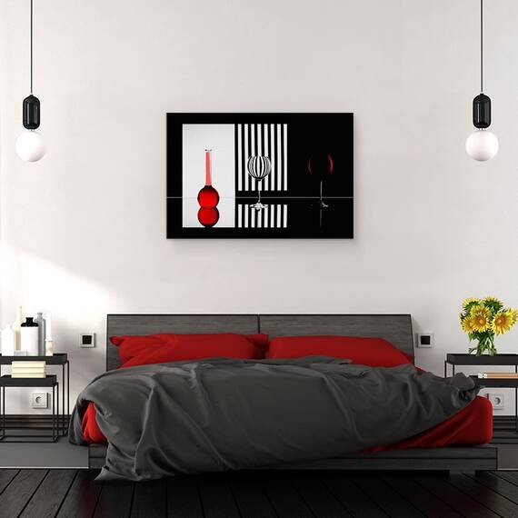 Tablou Canvas - Doar Rosu, Marime: 40 x 60 cm - 3- Roveli