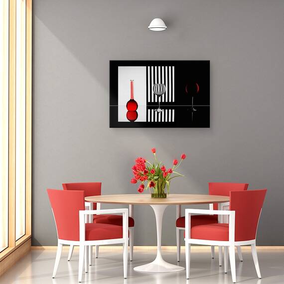 Tablou Canvas - Doar Rosu, Marime: 40 x 60 cm - 4- Roveli
