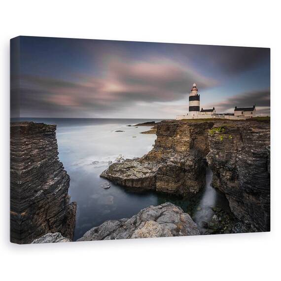 Tablou Canvas - Farul Pe Stanci, Marime: 40 x 60 cm - - Roveli