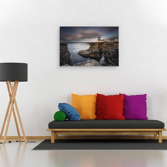 Tablou Canvas - Farul Pe Stanci, Marime: 40 x 60 cm - 2- Roveli