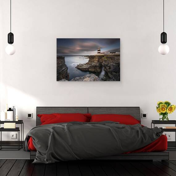 Tablou Canvas - Farul Pe Stanci, Marime: 40 x 60 cm - 3- Roveli