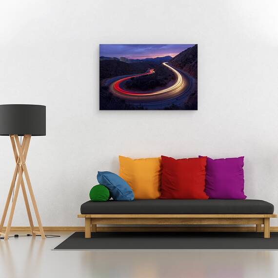Tablou Canvas - Faruri Si Lumini De Frana, Marime: 40 x 60 cm - 2- Roveli