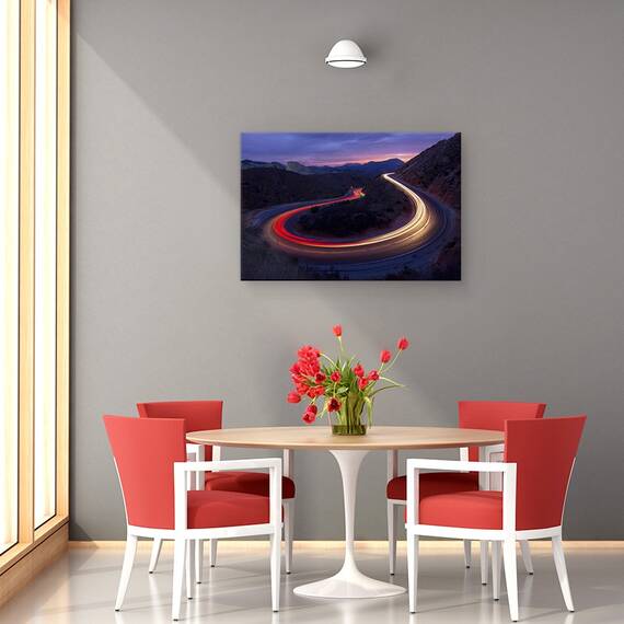 Tablou Canvas - Faruri Si Lumini De Frana, Marime: 40 x 60 cm - 4- Roveli