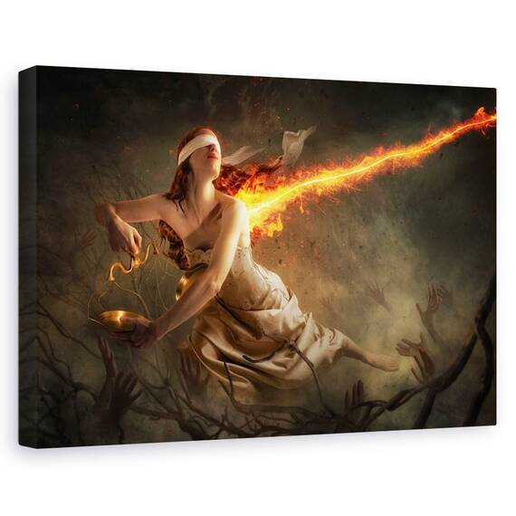 Tablou Canvas - Justitie In Joc, Marime: 40 x 60 cm - - Roveli