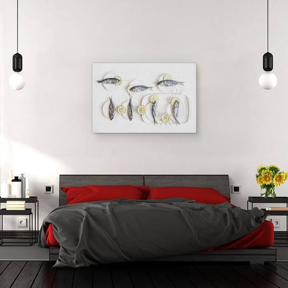 Tablou Canvas - Natura Moarta Cu Peste, Marime: 40 x 60 cm - 3- Roveli