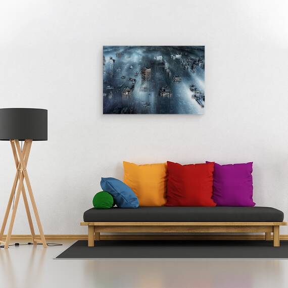 Tablou Canvas - NYC Albastru, Marime: 40 x 60 cm - 2- Roveli