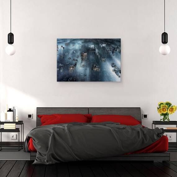 Tablou Canvas - NYC Albastru, Marime: 40 x 60 cm - 3- Roveli