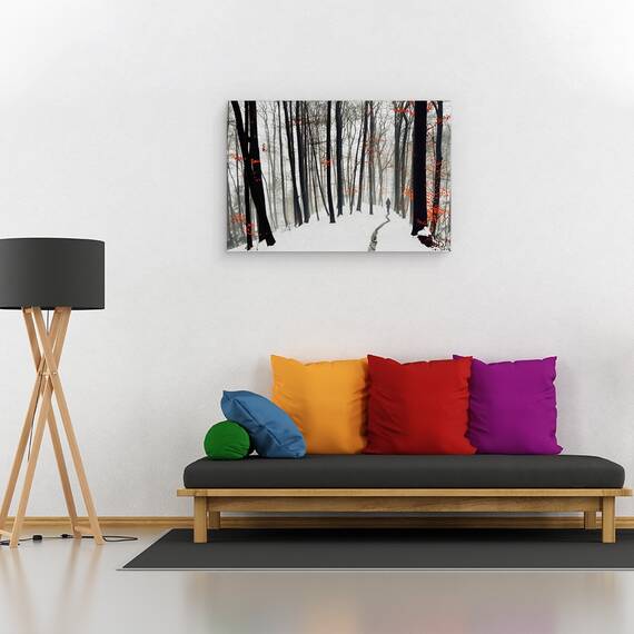 Tablou Canvas - Prin Toamna Si Iarna, Marime: 40 x 60 cm - 2- Roveli