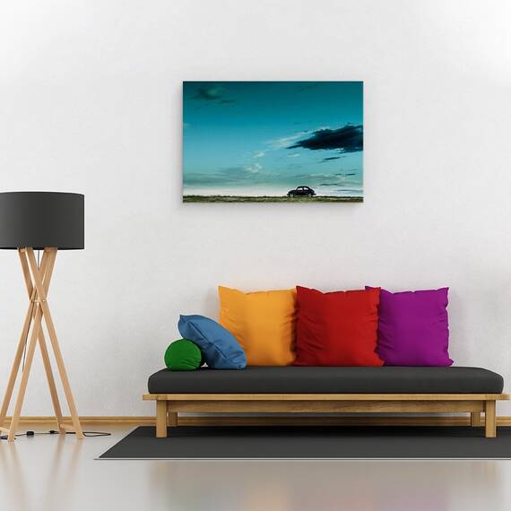 Tablou Canvas - Red VW Beetle, Marime: 40 x 60 cm - 2- Roveli