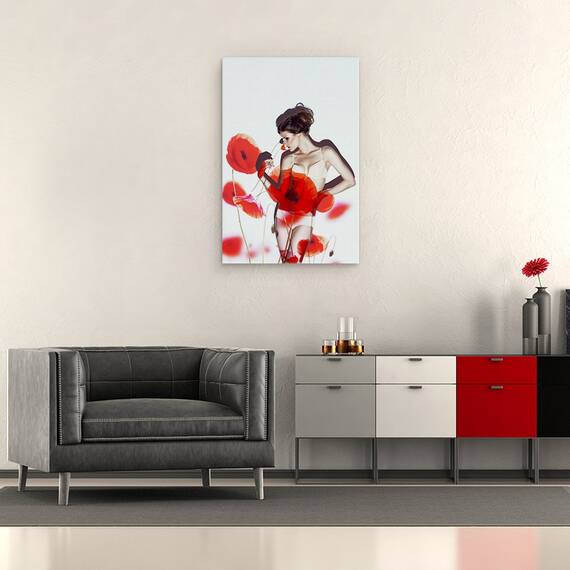 Tablou Canvas - Rosu, Marime: 40 x 60 cm - 2- Roveli