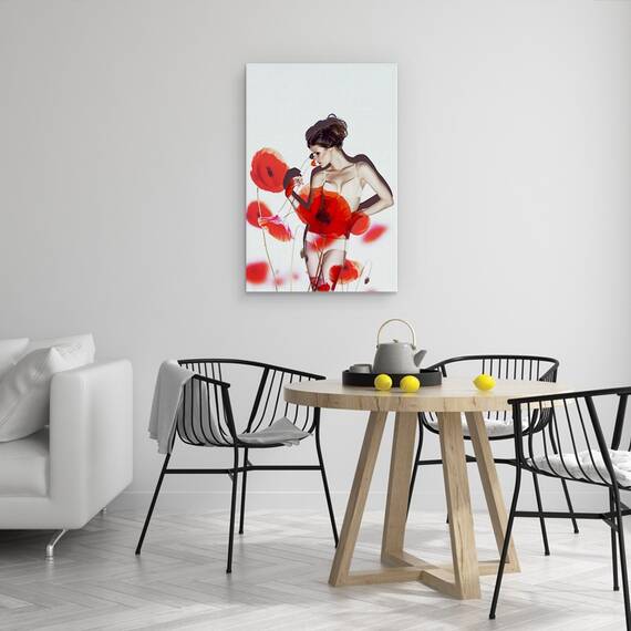 Tablou Canvas - Rosu, Marime: 40 x 60 cm - 4- Roveli