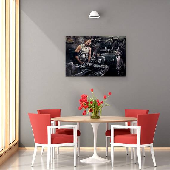 Tablou Canvas - Tipul Cu Strungul Ca Un Boss, Marime: 40 x 60 cm - 4- Roveli