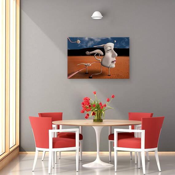 Tablou Canvas - Un Tribut Adus Lui Salvdor Dali, Marime: 40 x 60 cm - 4- Roveli