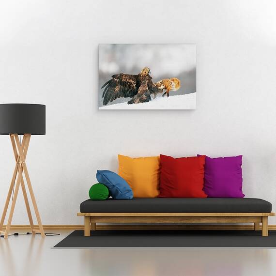 Tablou Canvas - Vulturul De Aur Si Vulpea Rosie, Marime: 40 x 60 cm - 2- Roveli