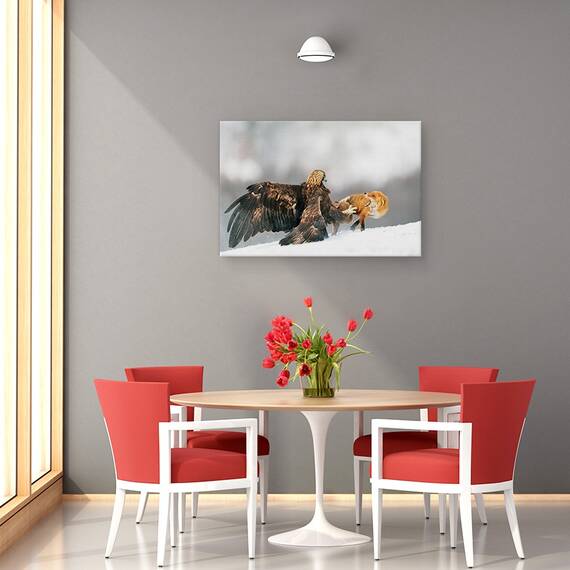 Tablou Canvas - Vulturul De Aur Si Vulpea Rosie, Marime: 40 x 60 cm - 4- Roveli