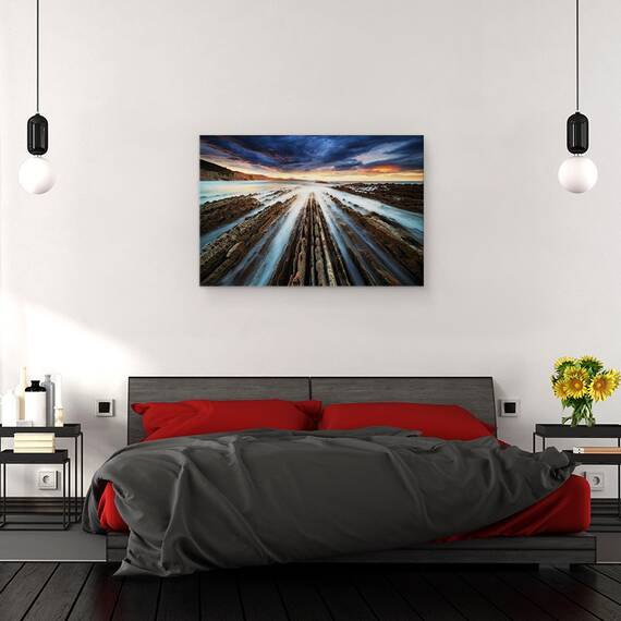 Tablou Canvas - Zumaia Flysch, Marime: 40 x 60 cm - 3- Roveli