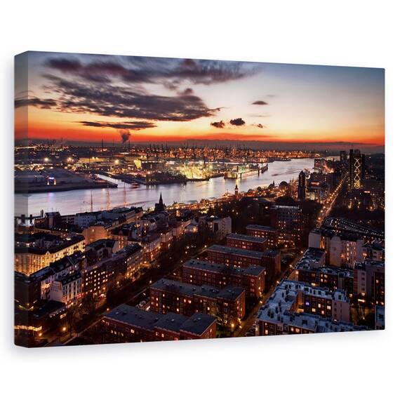Tablou Canvas - Apus De Iarna, Marime: 40 x 60 cm - - Roveli