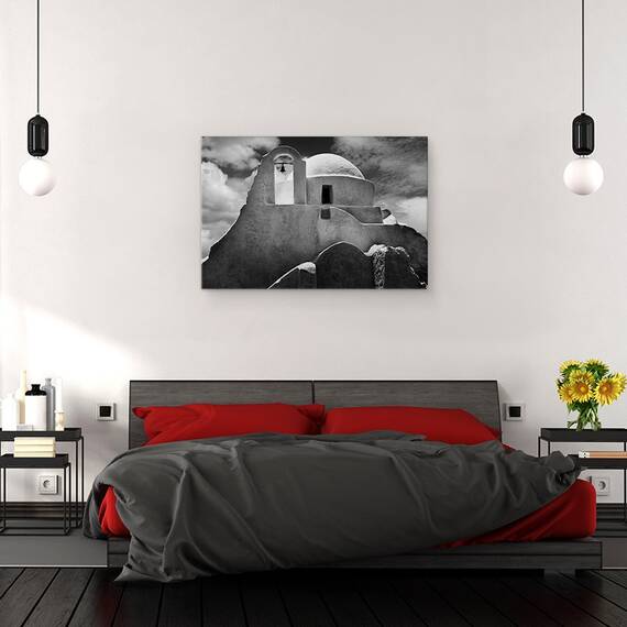 Tablou Canvas - Biserica Mykonos, Marime: 40 x 60 cm - 3- Roveli