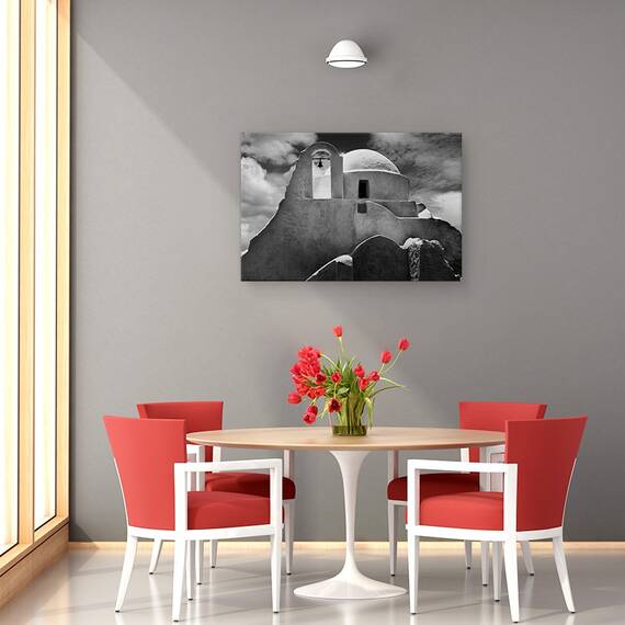 Tablou Canvas - Biserica Mykonos, Marime: 40 x 60 cm - 4- Roveli