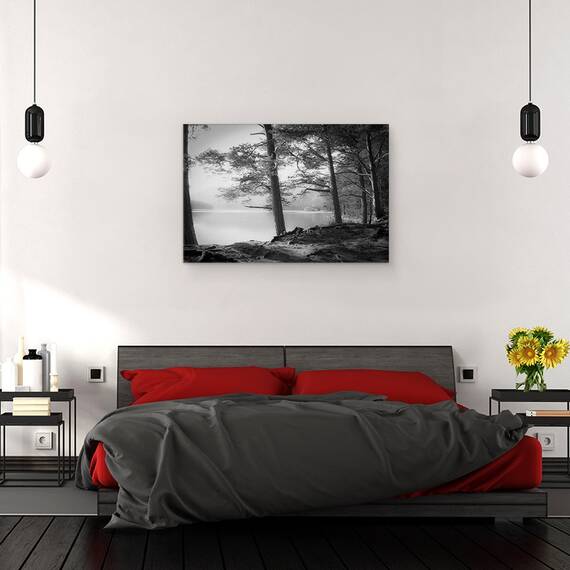 Tablou Canvas - Loch An Eilein, Marime: 40 x 60 cm - 3- Roveli