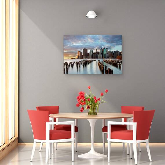 Tablou Canvas - Nyc Skyline, Marime: 40 x 60 cm - 4- Roveli