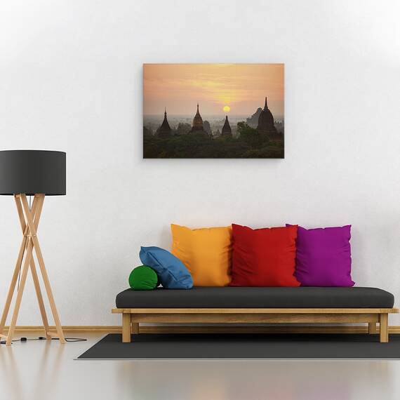 Tablou Canvas - Rasarit De Soare Bagan, Marime: 40 x 60 cm - 2- Roveli