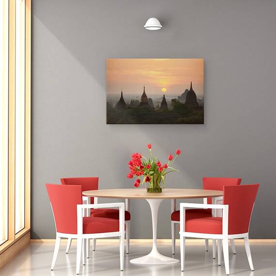 Tablou Canvas - Rasarit De Soare Bagan, Marime: 40 x 60 cm - 4- Roveli