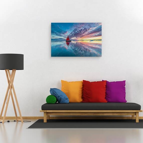 Tablou Canvas - Cer De Foc In Groenlanda, Marime: 80 x 120 cm - 2- Roveli