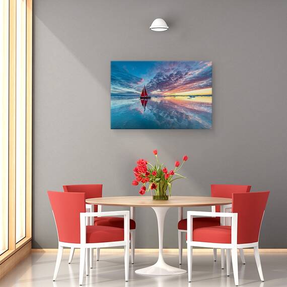 Tablou Canvas - Cer De Foc In Groenlanda, Marime: 80 x 120 cm - 4- Roveli
